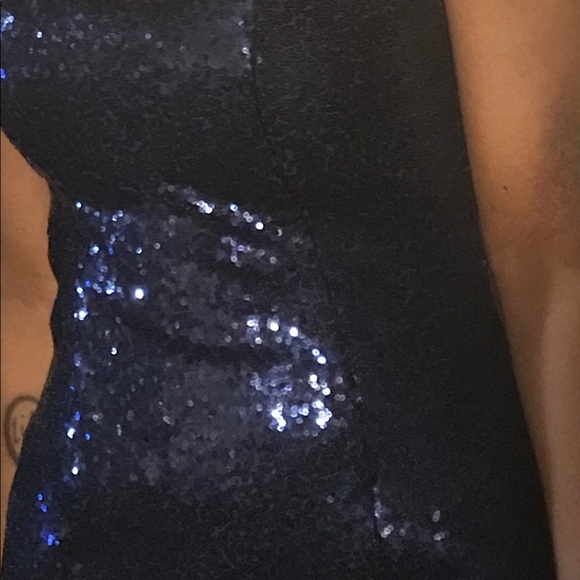 Sparkly Mermaid Strapless Evening Prom Dress - Picture 4 of 4